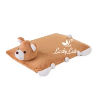 Lucky Latex doll pillow 3 in 1 (หมีสีนำ้ตาล01) 