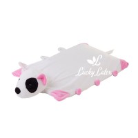 Lucky Latex doll pillow 3 in 1  (สุนัขสีขาวดำ01)