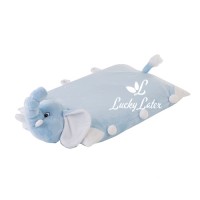 Lucky Latex doll pillow 3 in 1 (ช้างสีฟ้า01)