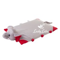 Lucky Latex doll pillow 3 in 1 (ช้างสีเทา04)