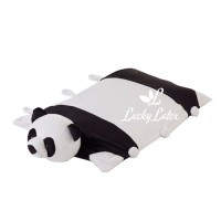 Lucky Latex doll pillow 3 in 1 (หมีแพนด้าสีขาวดำ)